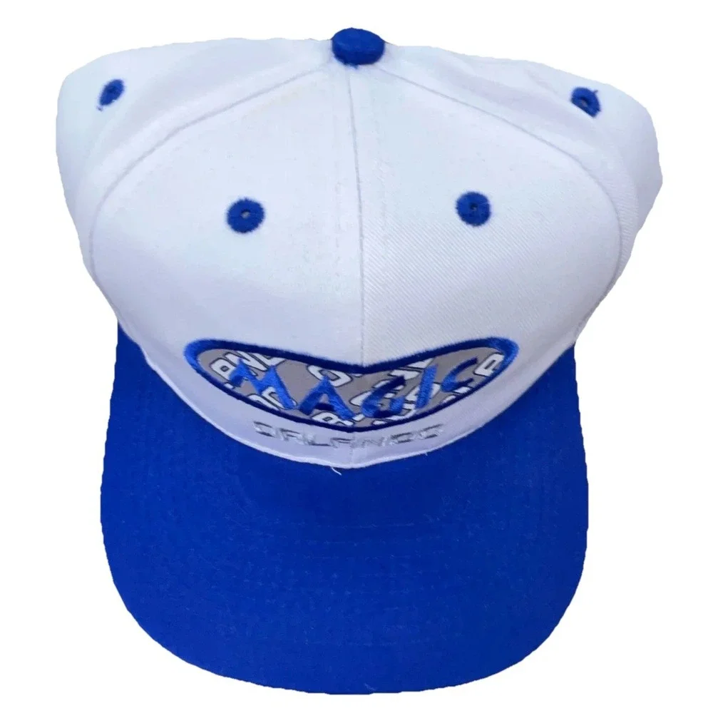 Vintage‎ Orlando Magic Hat Cap Snap Back Blue White 90s Y2K Shaq Youth Kids Boys